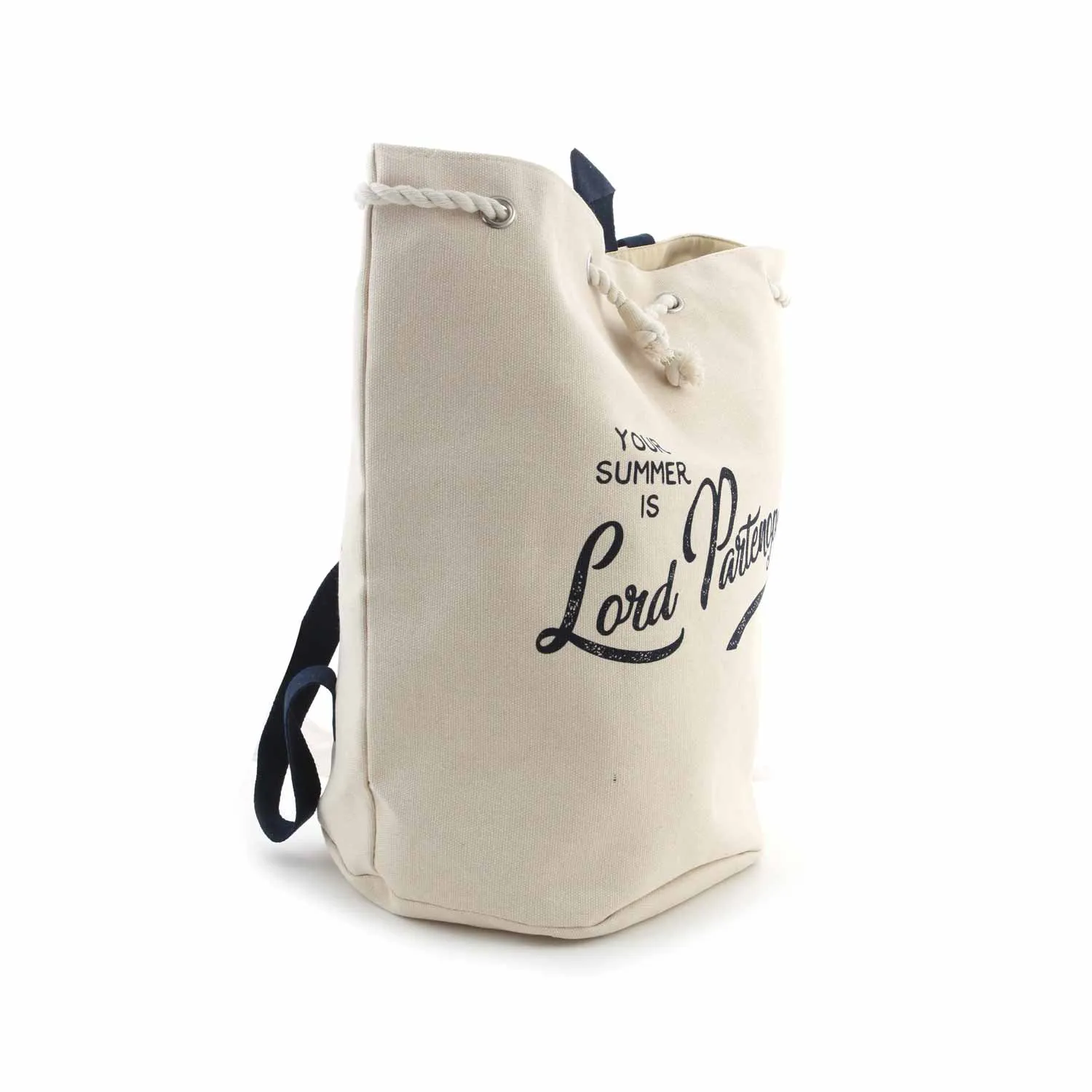 Zainetto Mare Unisex Bianco Panna E Blu Navy