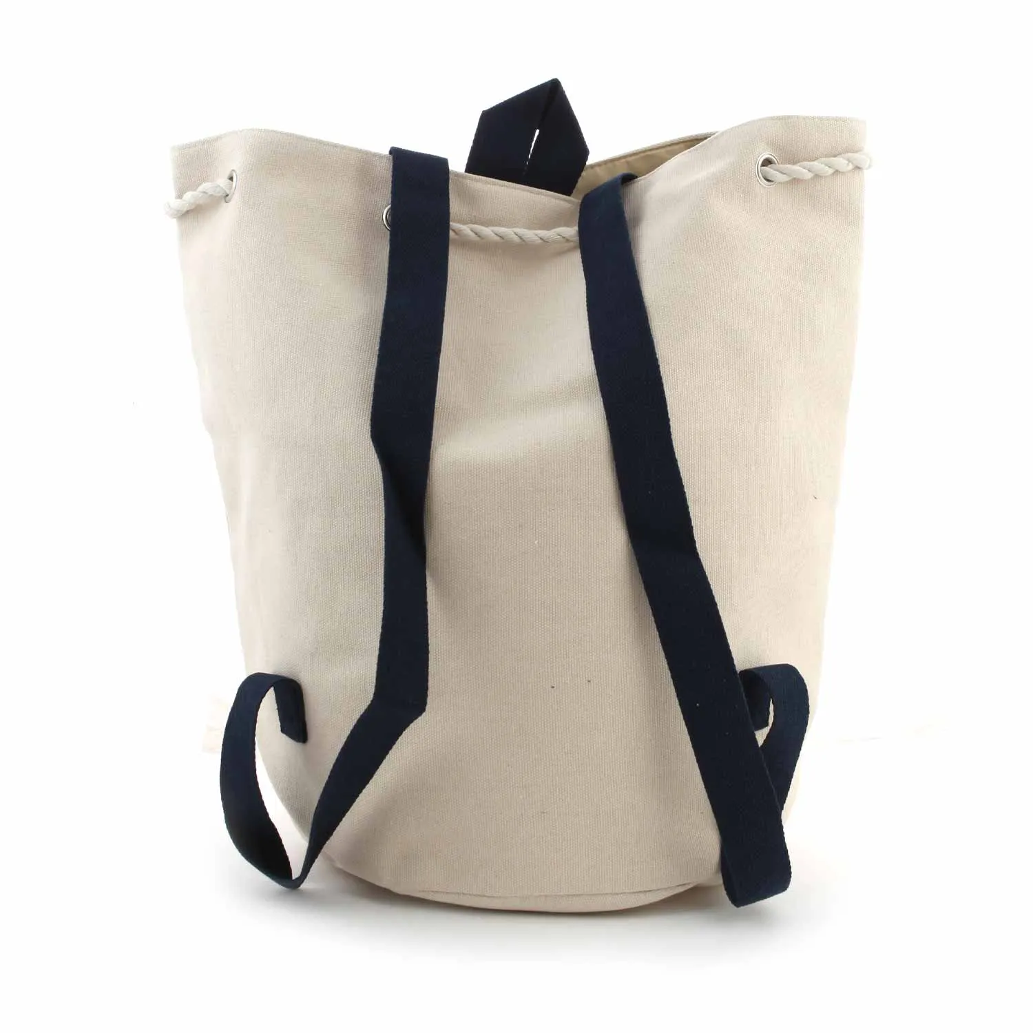 Zainetto Mare Unisex Bianco Panna E Blu Navy