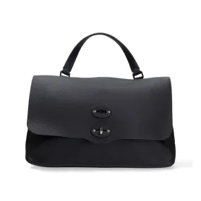Zanellato borsa postina pura 2.0 M pelle nera